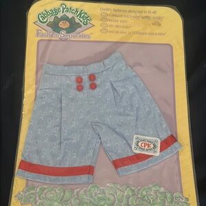 Red and Blue Doll Shorts with Trim